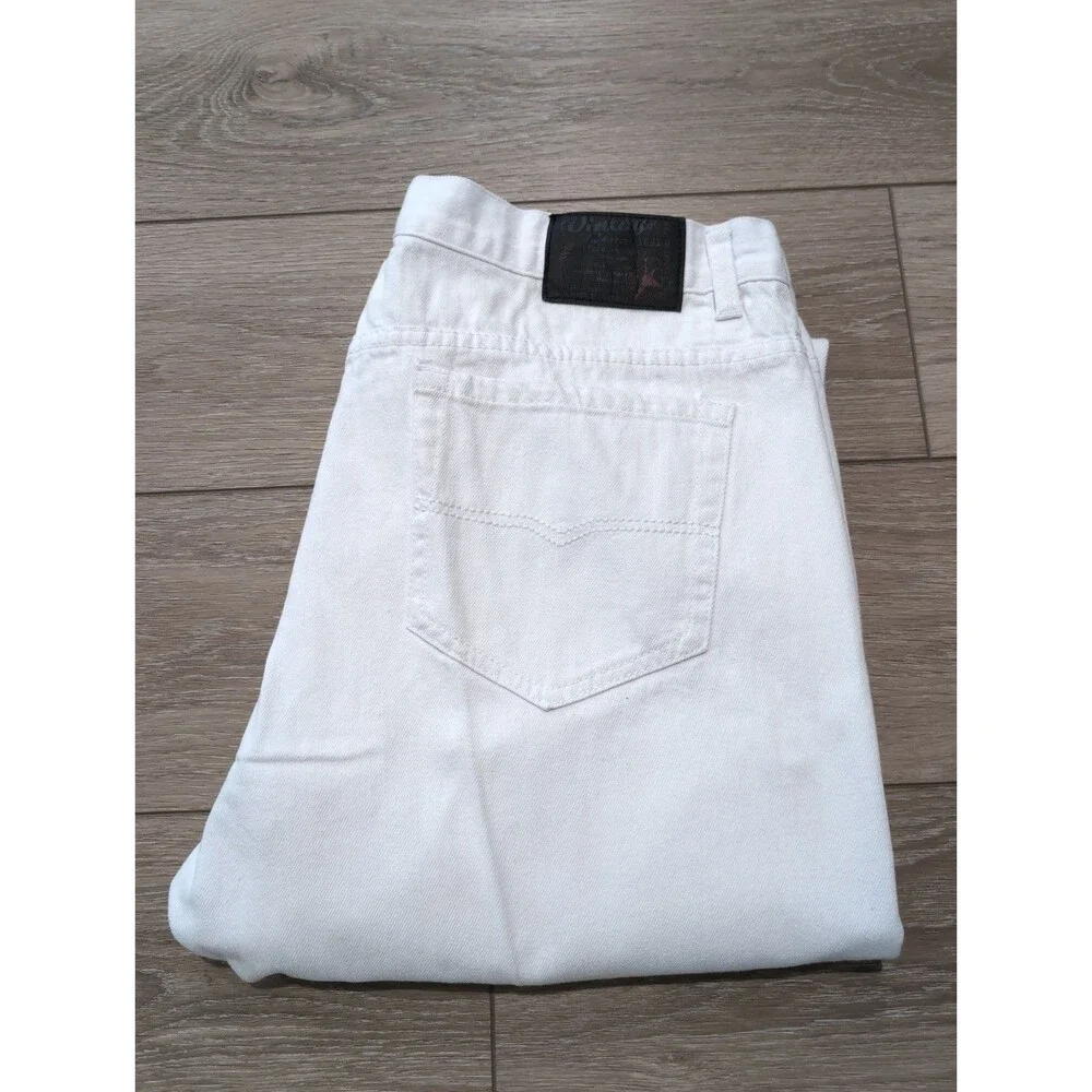 VINTAGE GENES BLACK LABEL SLIM FIT COMFORT  WHITE DENIM JEANS MEN'S SZ 38X30 EUC